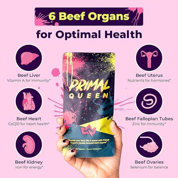 Primal Queen Female-Optimized Beef Organ Superfood Supplement (Beef Liver, Kidney, Heart, & 3 More) - 100% Grass Fed, Pasture Raised - 3rd Party & Clinically Tested - Image 4