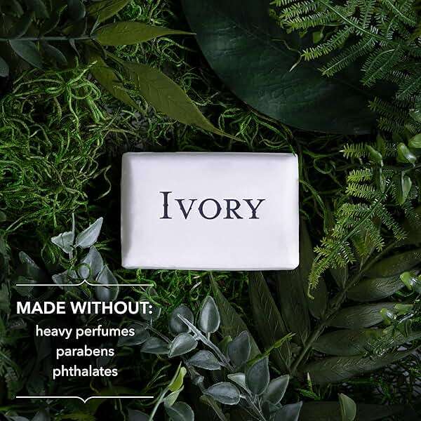 Ivory Gentle Bath Bar Soap, Designed for Whole Family, 99.44% Pure Formula with Plant-Based Cleansers, Made Without Heavy Perfumes, Parabens or Phthalates, Original Scent, 3.17 oz (2 Count) - Image 2