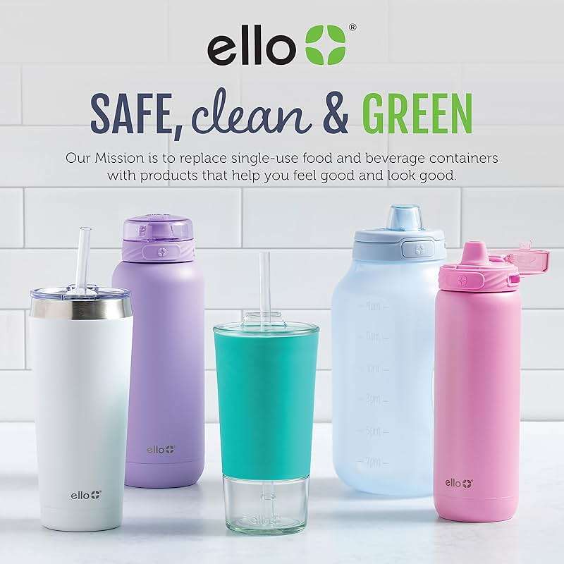 Ello Pop & Fill Insulated Stainless Steel Water Bottle with Quick Fill Lid, Leakproof Locking, Sip or Chug Spout, BPA-Free, Double Wall Vacuum Insulated for Sports, Travel & School- 22oz / 32oz / 40oz - Image 12