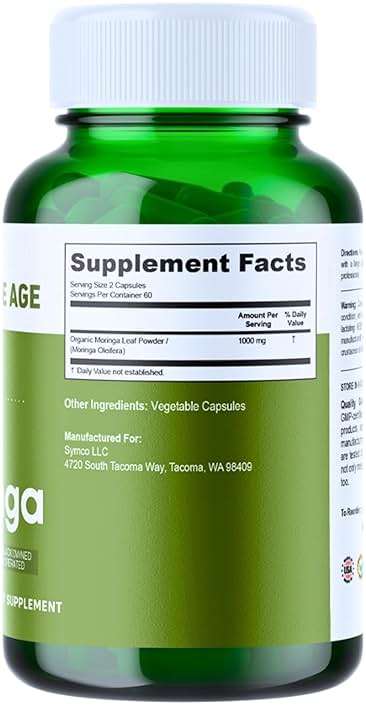 INFINITE AGE 1000mg Organic Moringa Leaf Powder Capsules, 60 Count - Made in The USA, Vegan, Gluten Free, All-Natural - Antioxidants, Liver and Kidney Support Supplement - Image 2