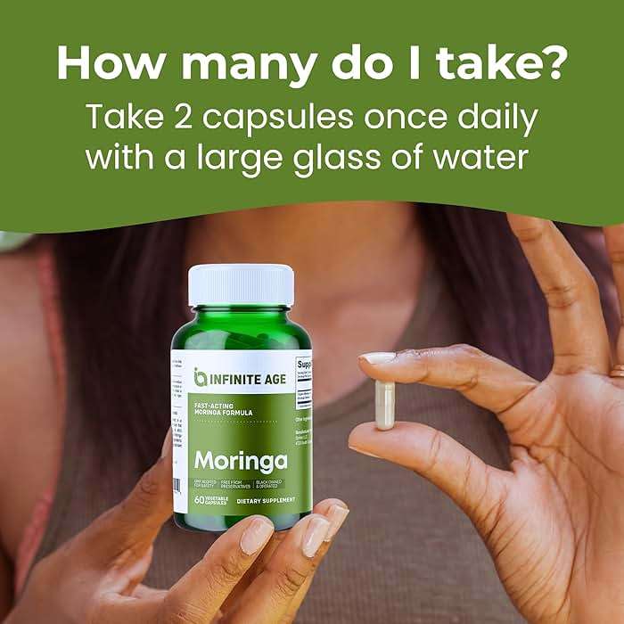 INFINITE AGE 1000mg Organic Moringa Leaf Powder Capsules, 60 Count - Made in The USA, Vegan, Gluten Free, All-Natural - Antioxidants, Liver and Kidney Support Supplement - Image 5