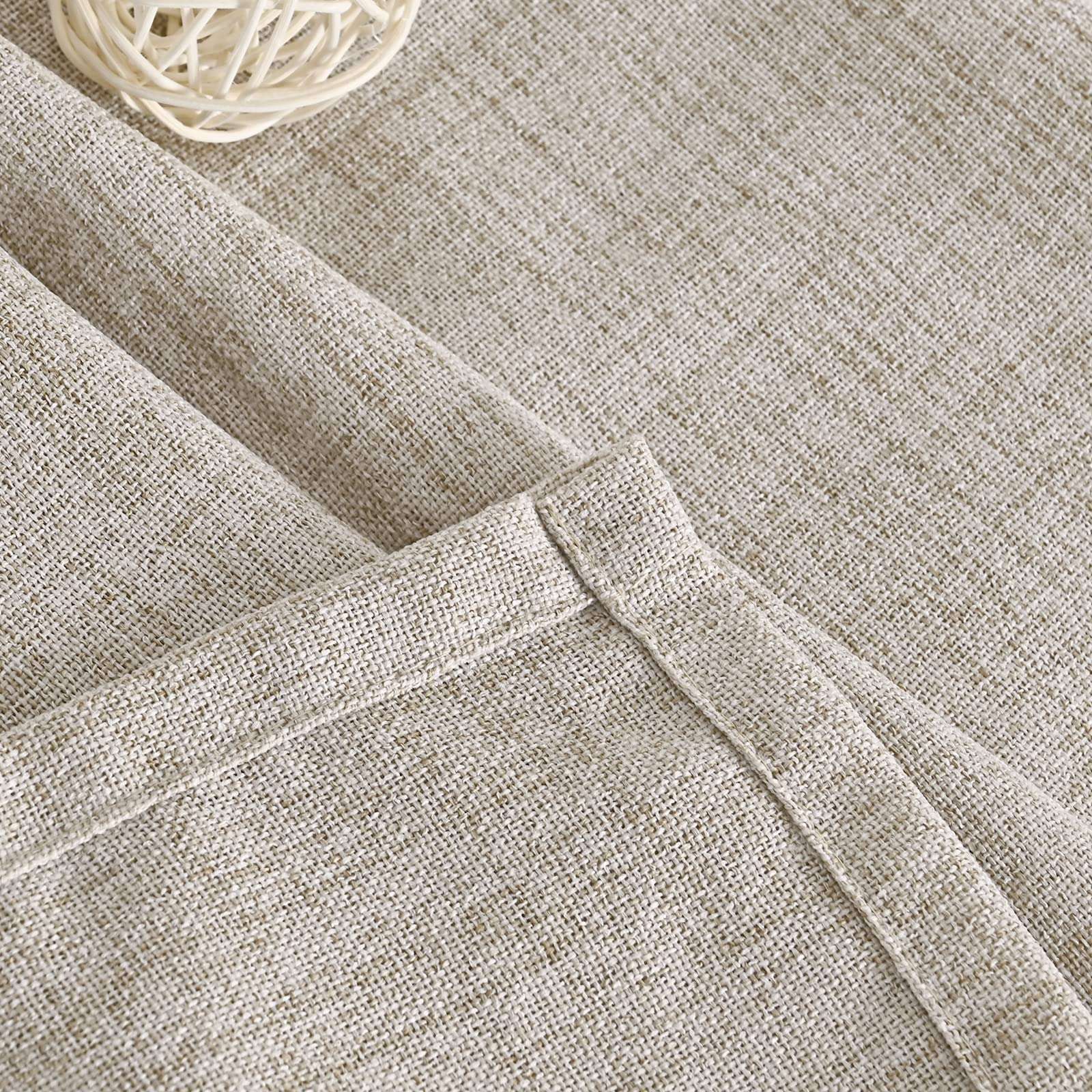 YoungsTex Linen Semi Sheer Curtains 72 Inch Length 2 Panels - Light Filtering Drapes with Rod Pocket Back Tab Rustic Beige Window Treatments for Living Room Dining Bedroom, 52 X 72 Inch - Image 7