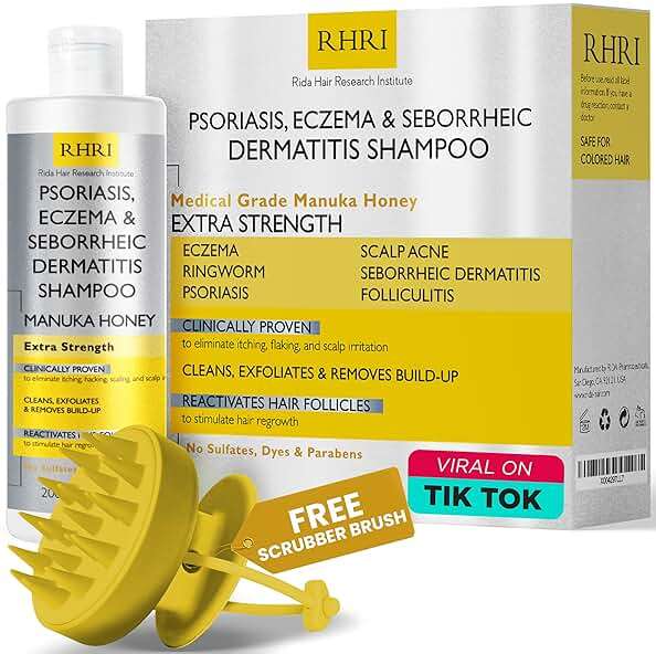 Psoriasis Shampoo for Men & Women | Itchy Scalp Treatment with Manuka Honey | Best for Eczema, Seborrheic Dermatitis, Ringworm & Folliculitis Scalp Treatment - Image 1