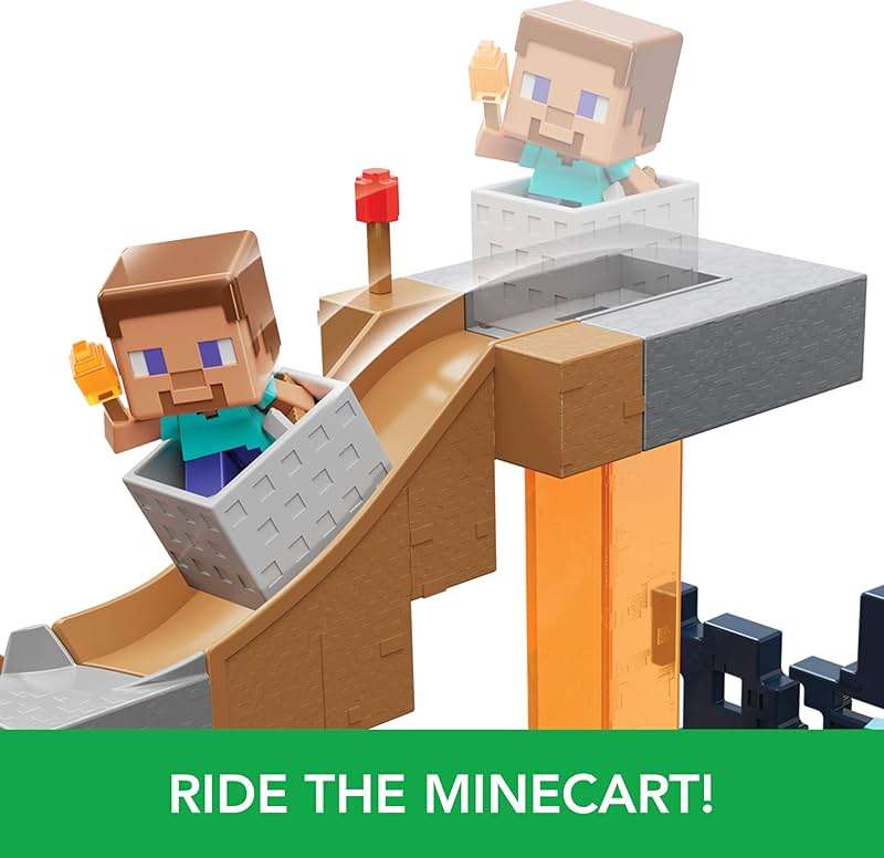 Mattel Minecraft Mini Mode Playset, Rise of the Warden Set with 2 Minis including Steve & Warden Figures & DLC Code - Image 4