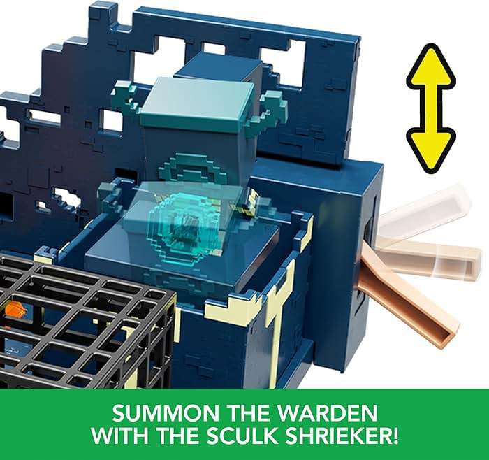 Mattel Minecraft Mini Mode Playset, Rise of the Warden Set with 2 Minis including Steve & Warden Figures & DLC Code - Image 5