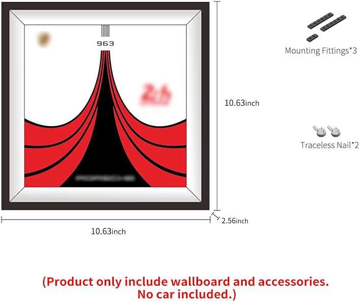 iLuane Display Wallboard for 76916 Race Car Toy Model Building Kit, Adult Collectibles Wall Mount, Home or Office Décor (No Car Included) - Image 2