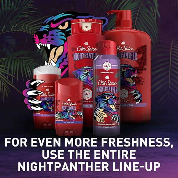 Old Spice Cleansing Body Wash for Men, 3X Defense, 24/7 Shower Fresh with Lasting Scent, 2 in 1 Body and Face Wash, Daily Men’s Wash and Shower Gel, NightPanther Rich Warm Masculine Scent, 33.4 oz - Image 9