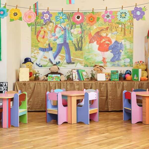 Motipuns 60 Pcs Flower Cutouts Spring Bulletin Board Decorations Floral Paper Cutouts Springtime Classroom Decorations for Kids Preschool Teacher Chalkboard Summer Party Office Home Back to School - Image 5