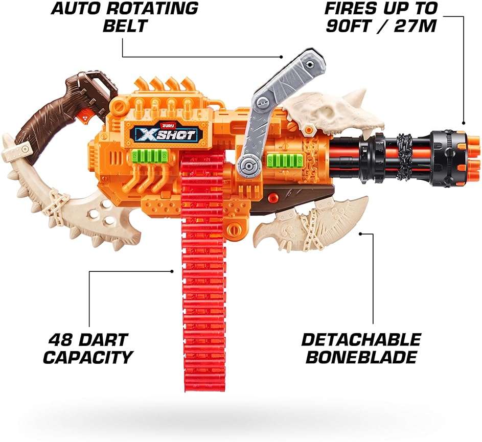 XSHOT Insanity HorrorFire Dread Hammer by Zuru with 48 Darts, Air Pocket Technology Darts and Dart Storage, Outdoor Toy for Boys and Girls, Teens and Adults - Image 4