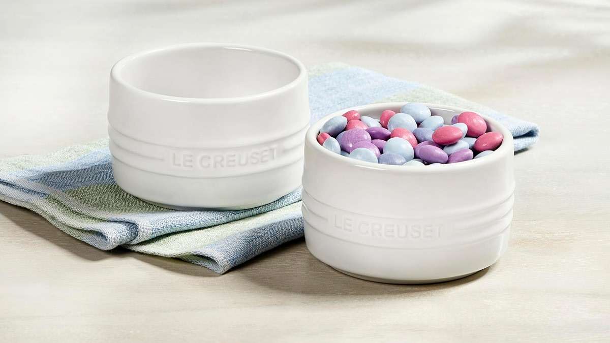 Le Creuset Stoneware Round Straight Wall Ramekin, Set of 2, 7 oz. Each, White - Image 2
