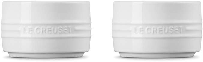 Le Creuset Stoneware Round Straight Wall Ramekin, Set of 2, 7 oz. Each, White - Image 3