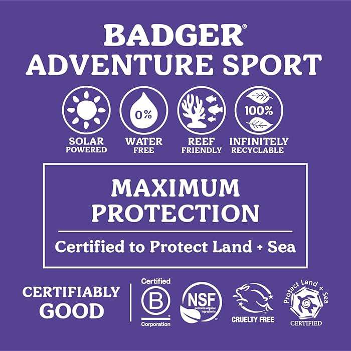 Badger Reef Safe Mineral Sunscreen, SPF 50, 98% Organic with Zinc Oxide, Non Toxic, Water Resistant, Unscented & Hypoallergenic, Broad - Spectrum, For Adventure & Sport, 2.9 fl oz - Image 3
