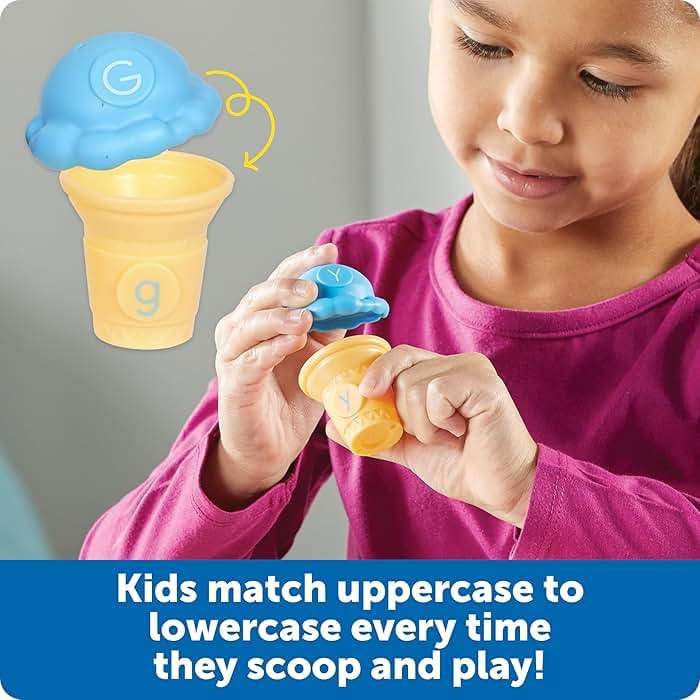 Learning Resources Mini Letter Scoops - Letter Recognition, ABC Color Matching Game, Alphabet Phonics for Toddlers, Imaginative Skills, Fine Motor, Montessori Food Toys, Gifts for Boys and Girls - Image 2
