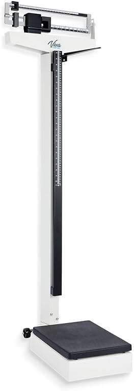 VivaComfort Medical Office Beam Scale, Analog Medical Grade Height and Weight Scale, Mechanical Bathroom and Gym Scale, Weight Capacity 440 lbs - Image 1