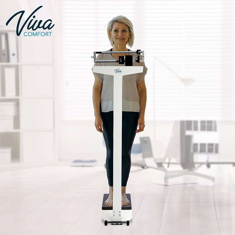VivaComfort Medical Office Beam Scale, Analog Medical Grade Height and Weight Scale, Mechanical Bathroom and Gym Scale, Weight Capacity 440 lbs - Image 2