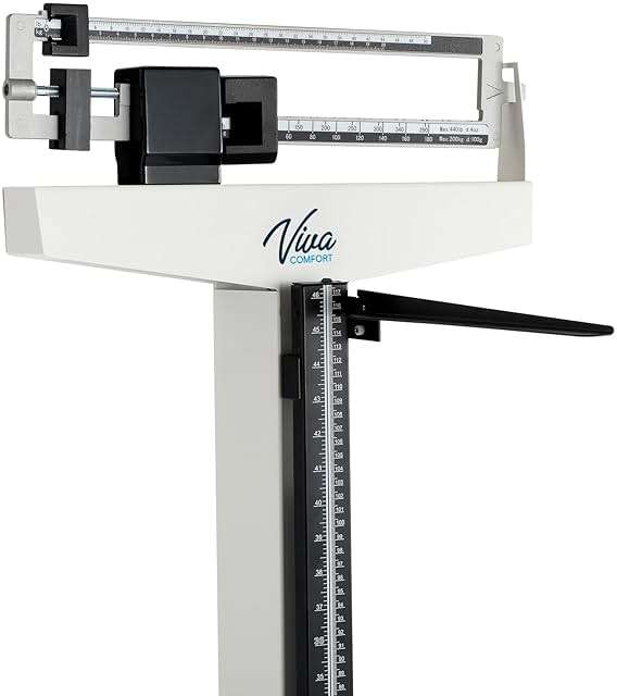 VivaComfort Medical Office Beam Scale, Analog Medical Grade Height and Weight Scale, Mechanical Bathroom and Gym Scale, Weight Capacity 440 lbs - Image 6