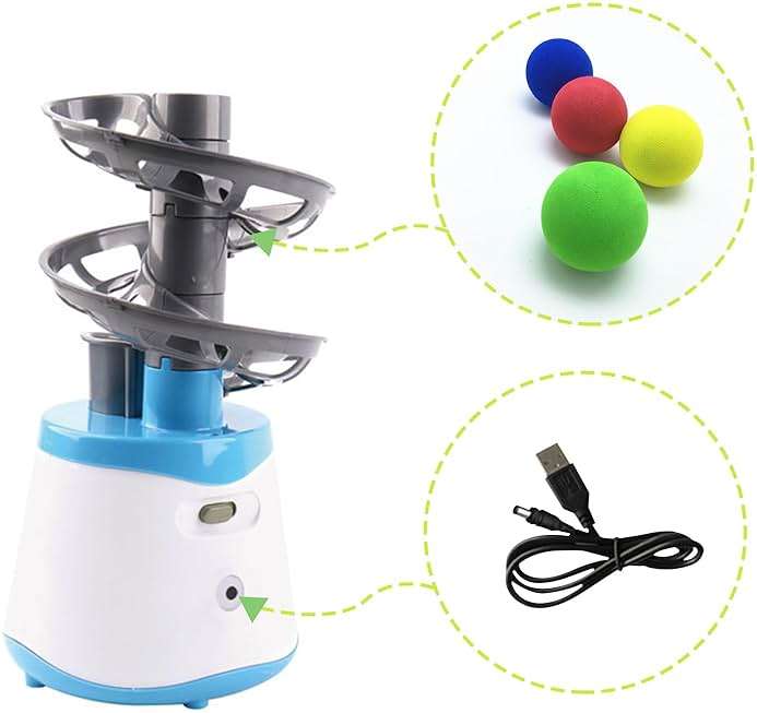 KeaJuidy Automatic Ball Launcher for Small and Medium Cats, Interactive Cat Toy Base Ball Throwing Machine Mental Stimulation Toys for Cats Enrichment Toy for Indoor Outdoor Use, 16 EVA Balls Included - Image 3
