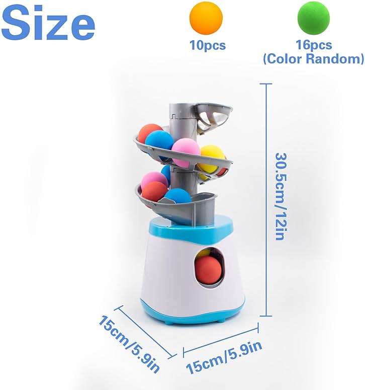 KeaJuidy Automatic Ball Launcher for Small and Medium Cats, Interactive Cat Toy Base Ball Throwing Machine Mental Stimulation Toys for Cats Enrichment Toy for Indoor Outdoor Use, 16 EVA Balls Included - Image 4
