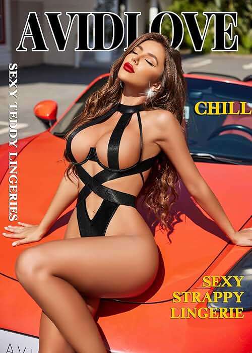 Avidlove Women Lingerie Sexy Bodysuit Strappy Teddy Lingeries One Piece Mini Babydoll with Underwire - Image 4