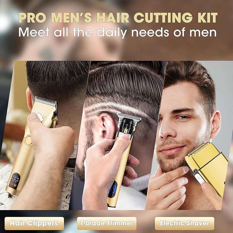 Lanumi Professional Hair Clippers Trimmer for Men Electric Razor Shavers/Beard Trimmer/Rechargeable Clippers and Trimmers Beard Trimmer Barber Kit with Travel Case Clippers for Hair Cutting Gifts - Image 4