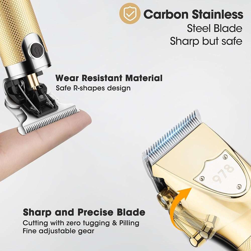 Lanumi Professional Hair Clippers Trimmer for Men Electric Razor Shavers/Beard Trimmer/Rechargeable Clippers and Trimmers Beard Trimmer Barber Kit with Travel Case Clippers for Hair Cutting Gifts - Image 6