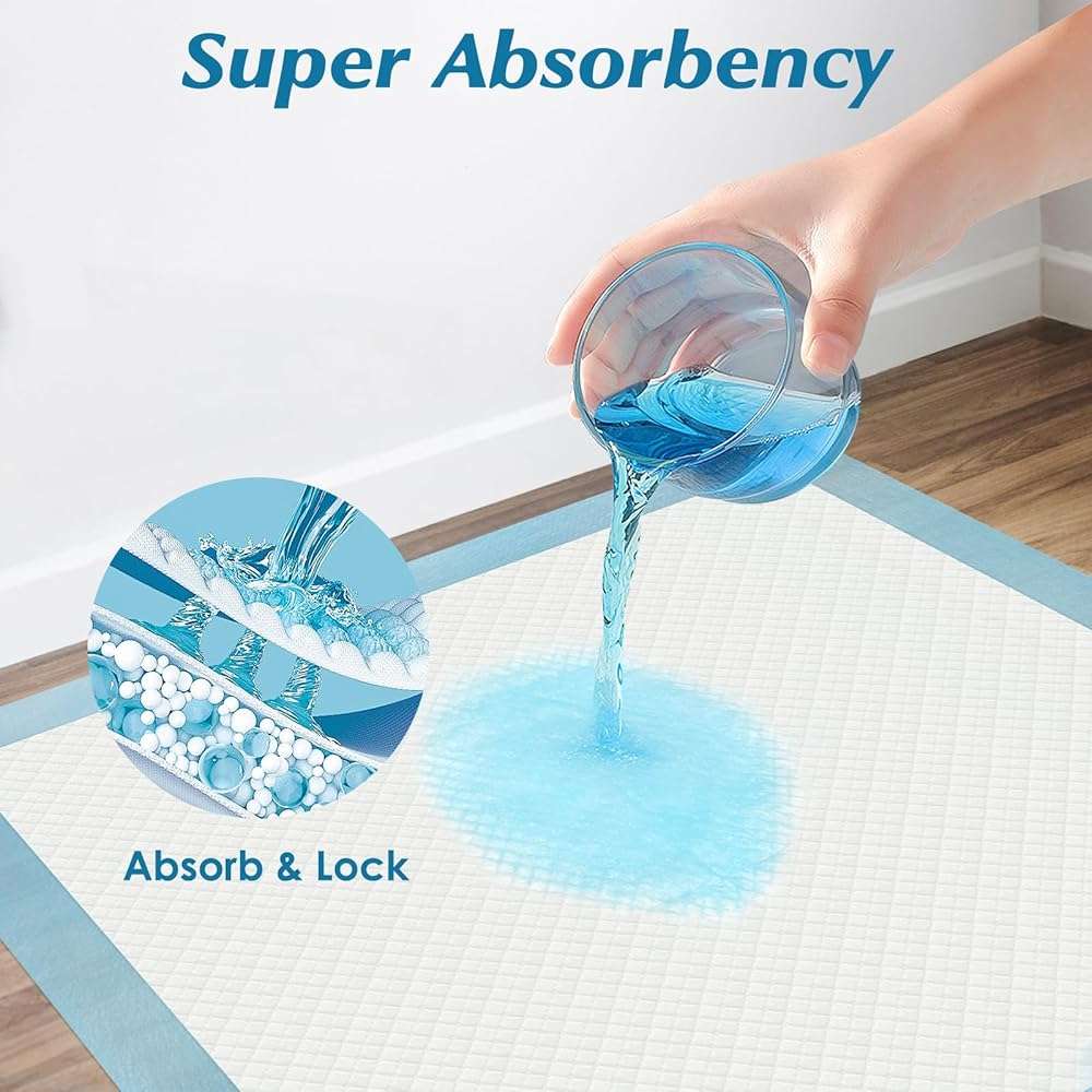 Wowflash Super Absorbency Disposable Diaper Pads for Baby, Puppy and Adults, Disposable Changing Underpads for Baby, 50 Count, 17” x 13'' - Image 4