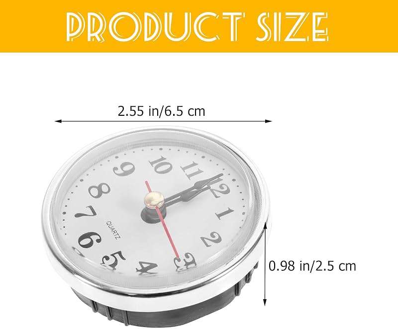 Homoyoyo Round Clock Insert Clock Face Insert Face Replacement Replacement Round Arabic Number with Numbers and Movement for Crafting - Image 3