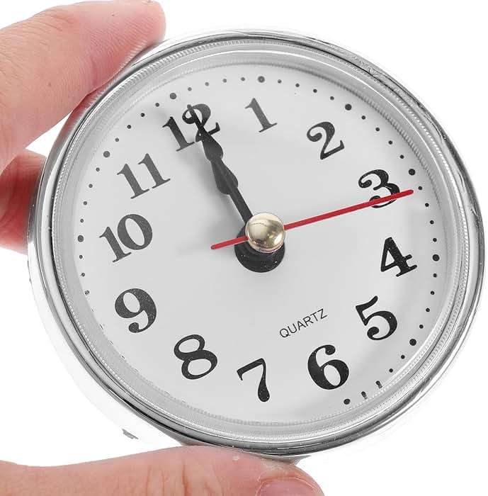 Homoyoyo Round Clock Insert Clock Face Insert Face Replacement Replacement Round Arabic Number with Numbers and Movement for Crafting - Image 6