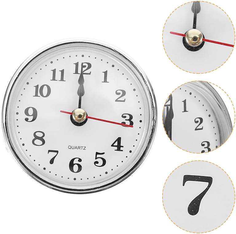 Homoyoyo Round Clock Insert Clock Face Insert Face Replacement Replacement Round Arabic Number with Numbers and Movement for Crafting - Image 7