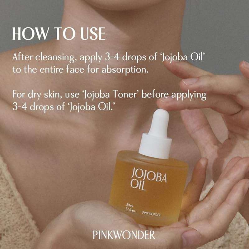 PINKWONDER USDA Organic Jojoba Oil | 100% Pure, Cold-Pressed Oil for Face & Facial Care, Gua Sha | Non-Greasy Korean Skin Care for Women 1.69oz (50ml) - Image 4