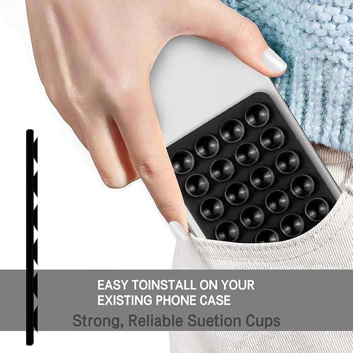 ZB.soar Suction Phone Case Mount, Silicone Hands Free Phone Accessory Holder, Mirror Shower Phone Holder, for Tiktok Videos and Selfies (White) - Image 7