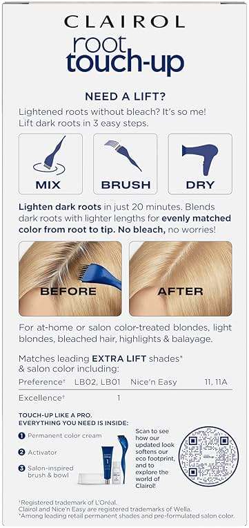 Clairol Root Touch-Up Permanent Hair Dye, Extra Lift Hair Color | 100% Gray Coverage | Easy Brush Application | Matches Professional Salon Shades | Pack of 1 - Image 2