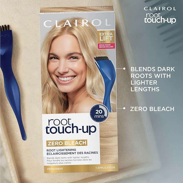 Clairol Root Touch-Up Permanent Hair Dye, Extra Lift Hair Color | 100% Gray Coverage | Easy Brush Application | Matches Professional Salon Shades | Pack of 1 - Image 6