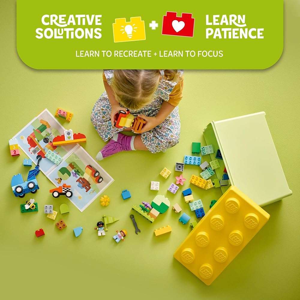 LEGO DUPLO Classic Cars and Trucks Brick Box Building Blocks - Learning & Educational STEM Toys for Toddlers, Ages 1.5+ Years - Develops Fine Motor Skills - Gift for Toddler Birthday - 10439 - Image 3