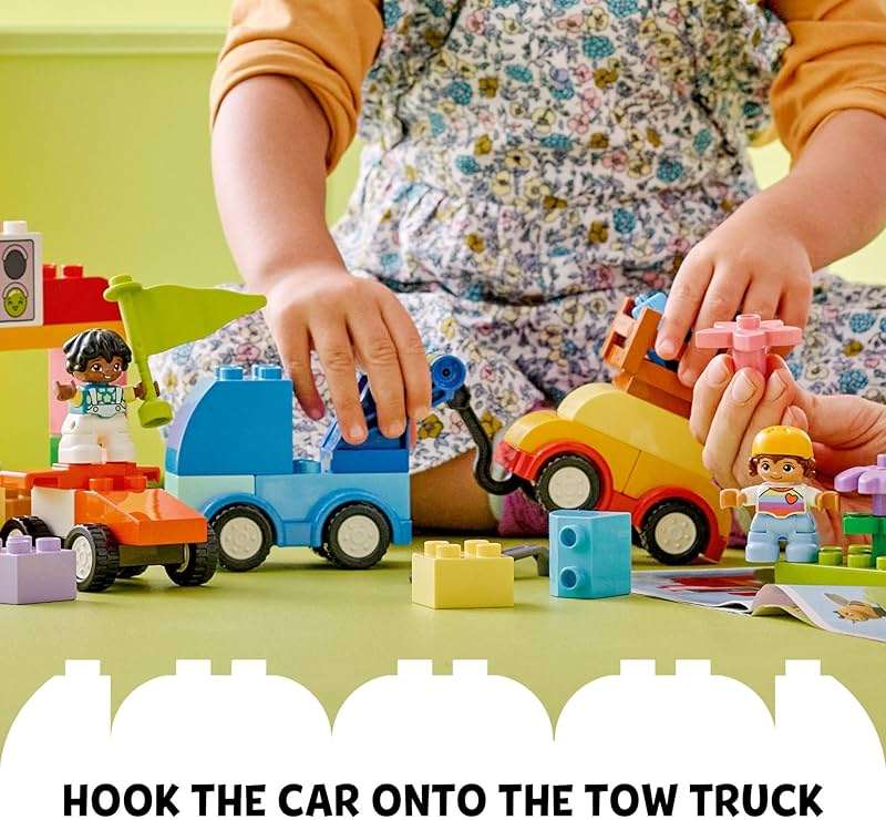 LEGO DUPLO Classic Cars and Trucks Brick Box Building Blocks - Learning & Educational STEM Toys for Toddlers, Ages 1.5+ Years - Develops Fine Motor Skills - Gift for Toddler Birthday - 10439 - Image 5