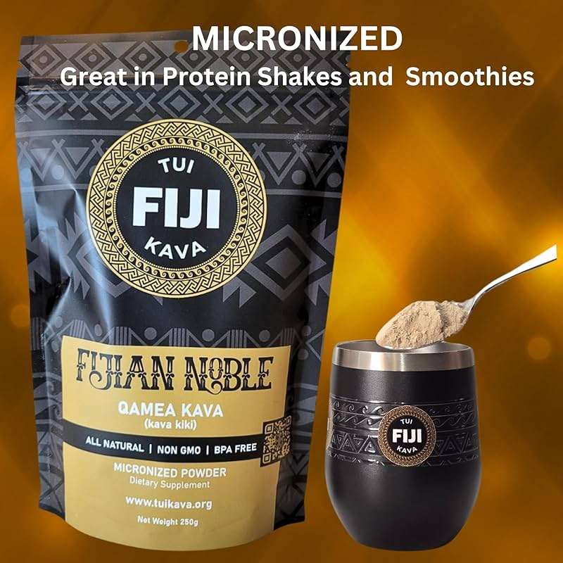 TUI KAVA PREMIUM WELLNESS KAVA - MICRONIZED Noble Kava 250g (8.8oz) - Trial/Travel Size | Very Heady | All Natural Relaxation | Increase Focus | Mood/Sleep Support | Stress Relief | NO STRAINING - Image 2