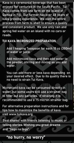 TUI KAVA PREMIUM WELLNESS KAVA - MICRONIZED Noble Kava 250g (8.8oz) - Trial/Travel Size | Very Heady | All Natural Relaxation | Increase Focus | Mood/Sleep Support | Stress Relief | NO STRAINING - Image 8