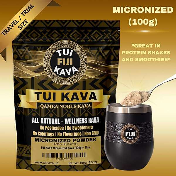 TUI KAVA MICRONIZED Noble Kava Root Powder – 100g (3.5oz) Trial Size | Heady & Euphoric | Natural Mood, Sleep & Stress Support | Premium Fijian Kava for Focus & Relaxation | NO STRAINING - Image 2