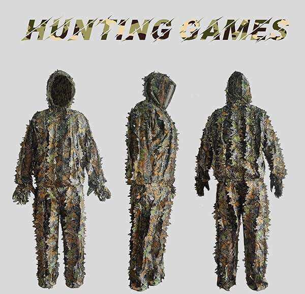 Ghillie Suit for Men -Complete Set with Full Face Mask & Gloves | Perfect for Outdoor Camouflage, Turkey Hunting, Halloween! - Image 2