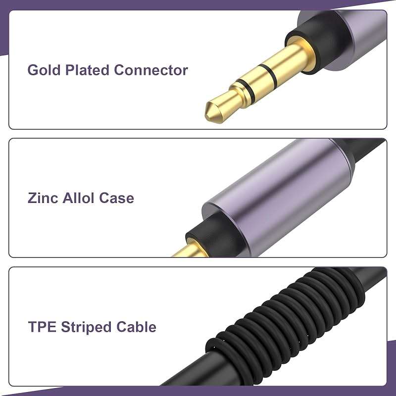 Replacement Audio Cable for Razer BlackShark V2 Pro, Barracuda X, Nari Ultimate 7.1 Headset, for sony WH-1000XM6, WH-1000XM5, WH-1000XM3, WH-CH520, MDR-1000X, MDR-XB950BT, WH-XB910N, WH-CH720N headset - Image 5