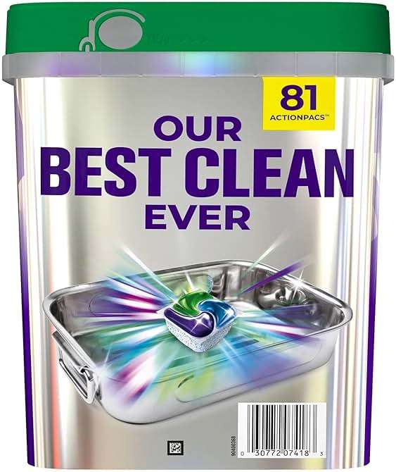 Cascade Platinum Plus ActionPacs Dishwasher Detergent Pods, Fresh Scent (81 Ct) - Image 4