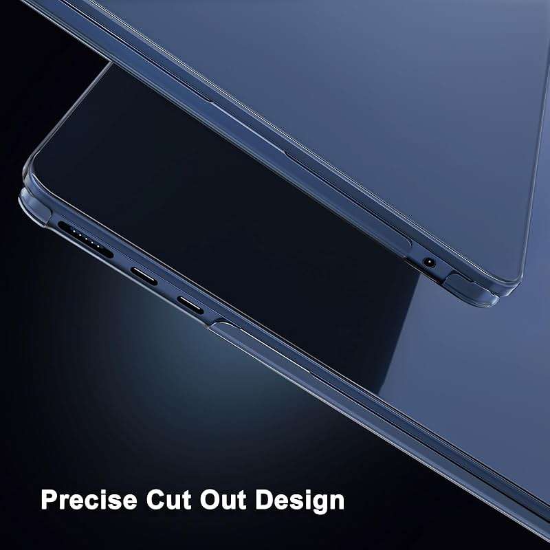MOSISO Ultra-Thin & Seamlessly Closes Cover Compatible with MacBook Air 13 inch Case M5 M4 M3 M2 2026-2022 A3449 A3240 A3113 A2681, 2 in 1 Kit Anti-Fingerprints Shell for Mac Air 13.6, Midnight Clear - Image 3