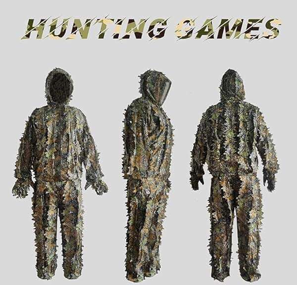 Ghillie Suit, Kids Adult 3D Leafy Camouflage Clothing, Camo Suit for Turkey Hunting, Hunting for Outdoor Game and Halloween - Image 2