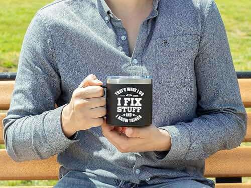 Edizzone Husband Gift – Insulated Stainless Steel Coffee Mug for Husband, Practical Everyday Gift for Men, Valentine’s Day Gift from Wife - Image 2