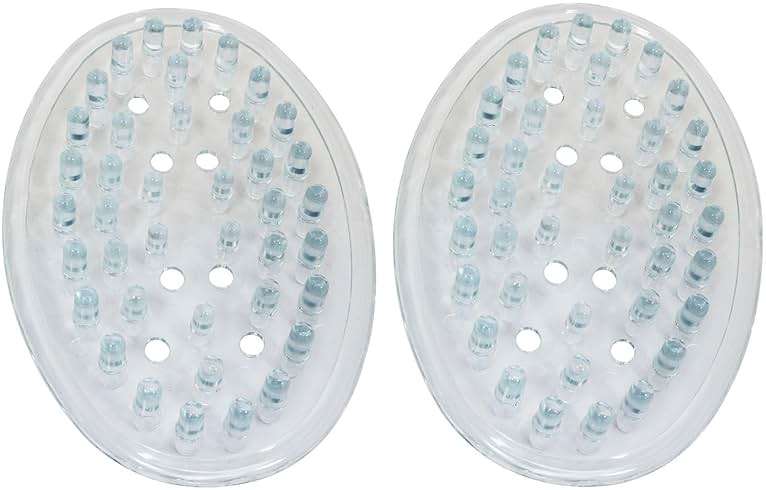 Haidong Plastic Soap Dish Soap Container Self Draining Soap Saver with Holes for Bathroom Kitchen and Shower -2PCS - Image 1