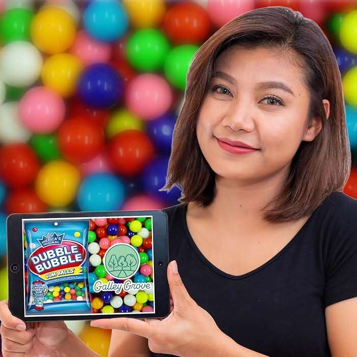Dubble Bubble Mini Gumball Machine Refills 4.4 oz Bag (2-Pack), 1/2 inch 13mm Assorted Fruit Flavor Bubble Gum, With Galley Grove Sugar-Free Breath Mints - Image 6