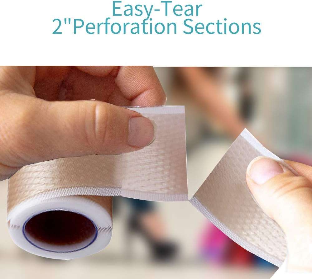 Dimora Foam Dressing, Sterile Non-Adhesive Hydrophilic Pads 10 Pack + Soft Waterproof Silicone Medical Tape No Residue (1.6in x 59 in),1 Roll - Image 8