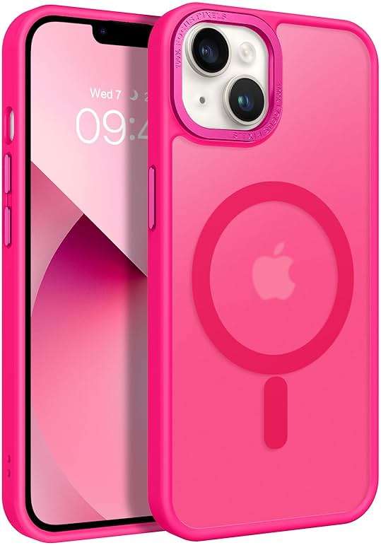 BENTOBEN Magnetic for iPhone 13 Case & iPhone 14 Case [Compatible with Magsafe] Translucent Matte Phone Case iPhone 13/14 Slim Thin Shockproof Women Men Protective Cover Cases, Hot Pink - Image 1