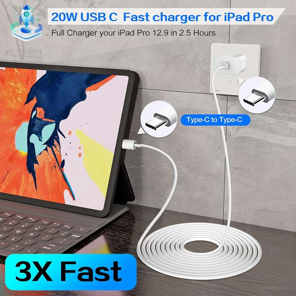 iPhone 17 16 15 Pro Charger Fast Charging,20W USB C Phone Charger Block,2Pack Quick Apple iPhone Charger 6FT Type C Charging Cord for iPhone 17/17 Pro/17 ProMax/17 Air/16/16 ProMax/16e/15 Pro/15 Plus - Image 5