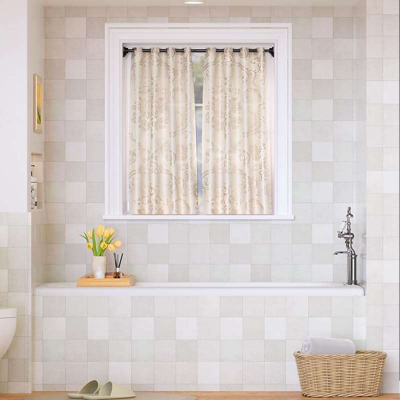 ENJOYBASICS 2 Pack Adjustable Spring Tension Curtain Rods 32 to 66 Inches, Stainless Steel Matte Black Shower Rod No Drilling for Window, Bathroom, Closet, Room Divider, 7/8" Diameter - Image 2